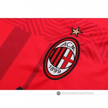 Chandal del AC Milan Manga Corta 22-23 Rojo