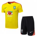 Chandal del Brasil Manga Corta 25-26 Amarillo - Pantalon Corto