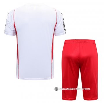 Chandal del Flamengo Manga Corta 23-24 Blanco - Pantalon Corto