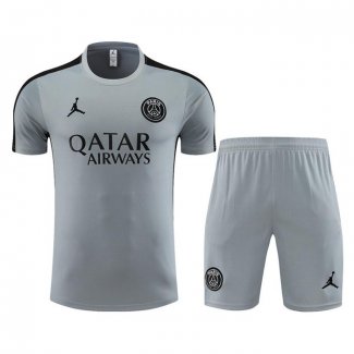 Chandal del Paris Saint-Germain Jordan Manga Corta 23-24 Gris - Pantalon Corto