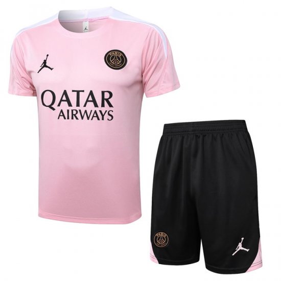 Chandal del Paris Saint-Germain Jordan Manga Corta 24-25 Rosa - Pantalon Corto - Haga un click en la imagen para cerrar