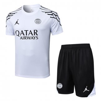 Chandal del Paris Saint-Germain Jordan Manga Corta 25-26 Blanco - Pantalon Corto
