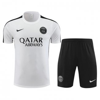 Chandal del Paris Saint-Germain Manga Corta 23-24 Blanco - Pantalon Corto