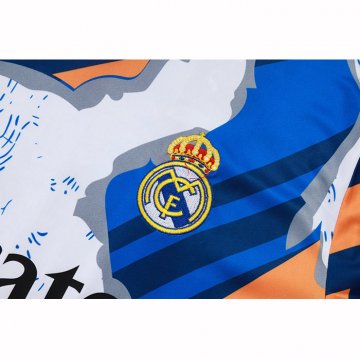 Chandal del Real Madrid Manga Corta 25-26 Blanco Azul - Pantalon Corto