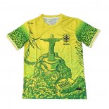 Tailandia Camiseta Brasil Jesus 25-26 Amarillo Verde