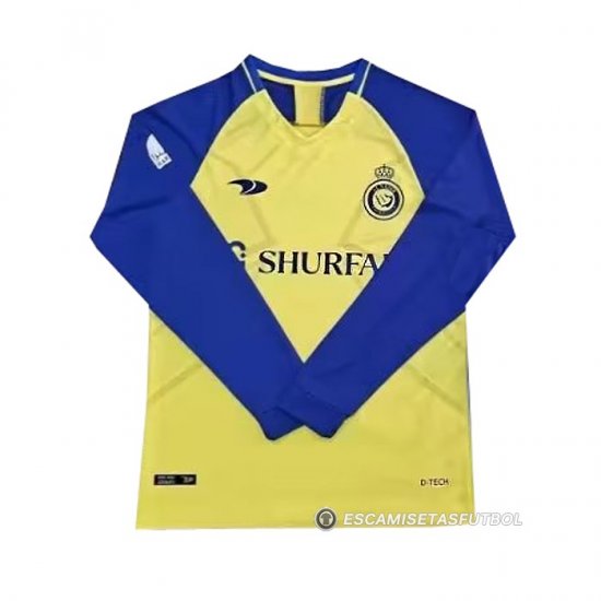 Camiseta Al Nassr 1ª Manga Larga 22-23 - Haga un click en la imagen para cerrar