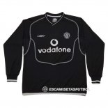 Camiseta Manchester United Portero Manga Larga Retro 2000-2002 Negro