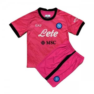 Camiseta Napoli Portero Nino 22-23 Rosa