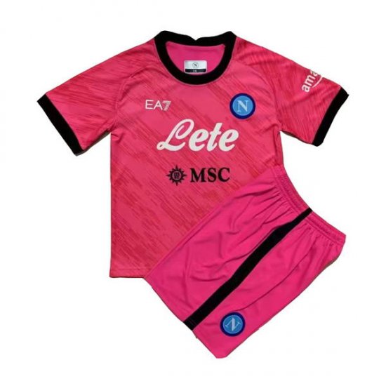 Camiseta Napoli Portero Nino 22-23 Rosa - Haga un click en la imagen para cerrar