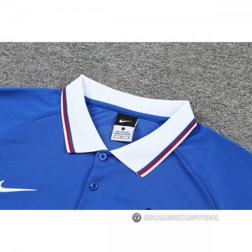 Camiseta Polo del Barcelona 22-23 Azul Rojo Negro