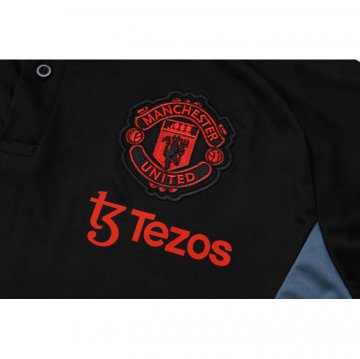 Camiseta Polo del Manchester United 24-25 Negro