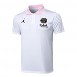 Camiseta Polo del Paris Saint-Germain Jordan 24-25 Blanco