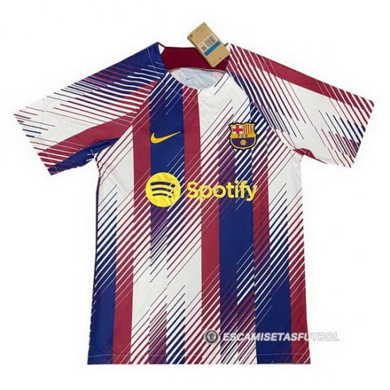 Camiseta Pre Partido del Barcelona 2023 Azul y Rojo - Haga un click en la imagen para cerrar