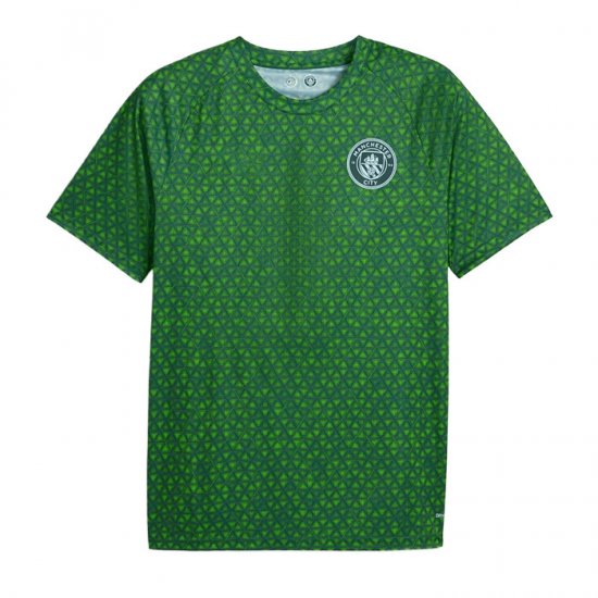 Camiseta Pre Partido del Manchester City 25-26 Verde - Haga un click en la imagen para cerrar