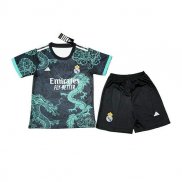 Camiseta Real Madrid Dragon Nino 25-26 Negro