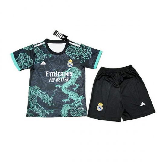 Camiseta Real Madrid Dragon Nino 25-26 Negro - Haga un click en la imagen para cerrar