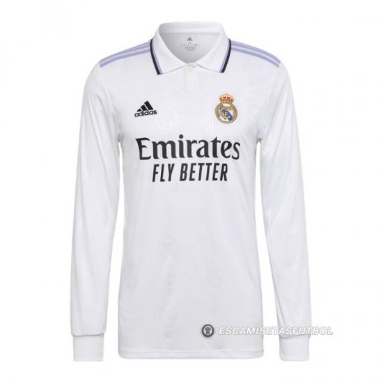 Camiseta Real Madrid 1ª Manga Larga 22-23 - Haga un click en la imagen para cerrar