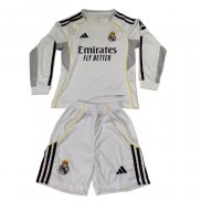 Camiseta Real Madrid 1ª Manga Larga Nino 25-26