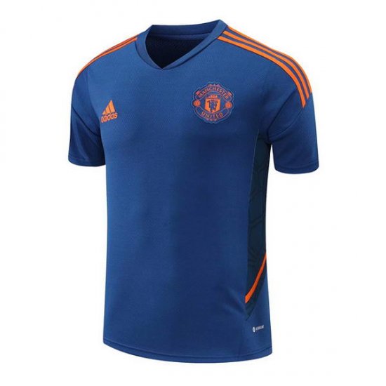 Camiseta de Entrenamiento Manchester United 2022-23 Azul - Haga un click en la imagen para cerrar