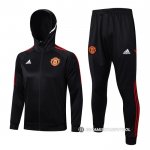 Chandal con Capucha del Manchester United 2022-23 Negro
