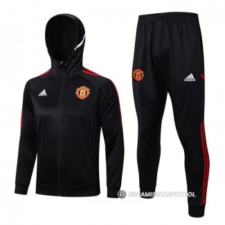 Chandal con Capucha del Manchester United 2022-23 Negro