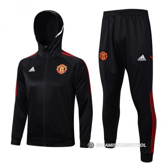 Chandal con Capucha del Manchester United 2022-23 Negro - Haga un click en la imagen para cerrar
