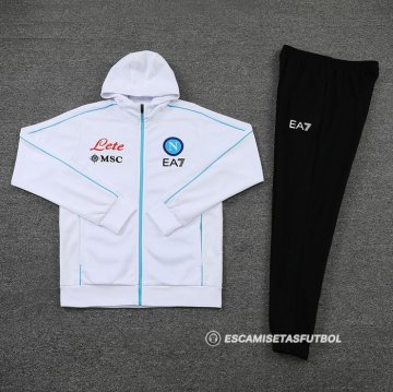 Chandal con Capucha del Napoli 22-23 Blanco