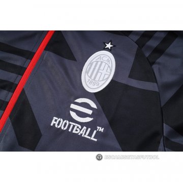 Chandal de Chaqueta del AC Milan 22-23 Gris