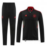Chandal de Chaqueta del Manchester United 2022-23 Negro y Rojo