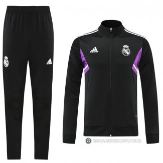 Chandal de Chaqueta del Real Madrid Nino 22-23 Negro