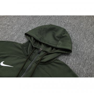 Chandal de Sudadera del Barcelona Nino 23-24 Verde Oscuro