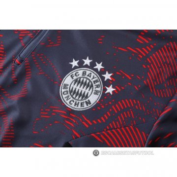 Chandal de Sudadera del Bayern Munich 22-23 Rojo y Gris