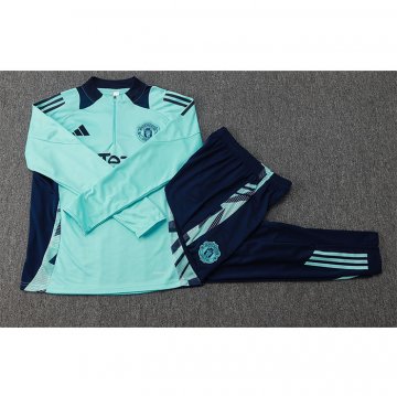 Chandal de Sudadera del Manchester United Nino 2024-25 Verde