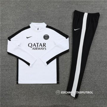 Chandal de Sudadera del Paris Saint-Germain Nino 23-24 Blanco