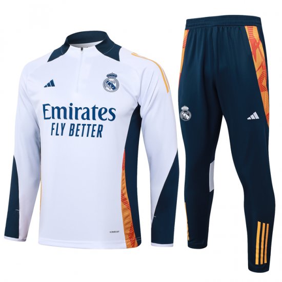 Chandal de Sudadera del Real Madrid Nino 2024-25 Blanco - Haga un click en la imagen para cerrar