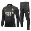 Chandal de Sudadera del Real Madrid Nino 25-26 Gris Verde