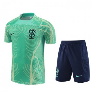 Chandal del Brasil Manga Corta 2022-23 Verde - Pantalon Corto