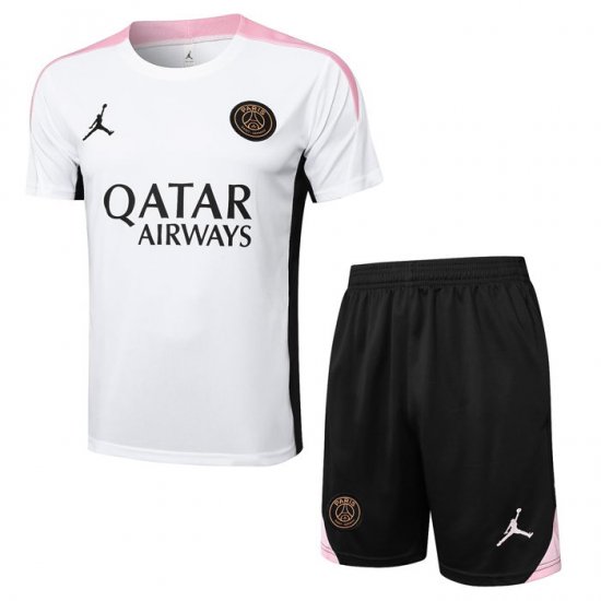 Chandal del Paris Saint-Germain Jordan Manga Corta 24-25 Blanco - Pantalon Corto - Haga un click en la imagen para cerrar