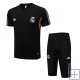 Chandal del Real Madrid Manga Corta 2023-24 Negro - Pantalon Corto