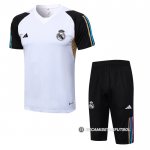 Chandal del Real Madrid Manga Corta 23-24 Blanco - Pantalon Corto