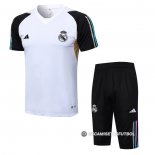 Chandal del Real Madrid Manga Corta 23-24 Blanco - Pantalon Corto