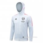 Chaqueta con Capucha del Arsenal 23-24 Gris