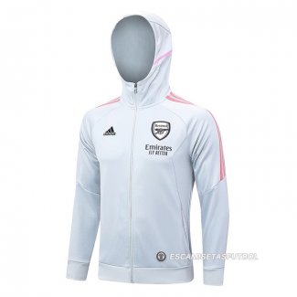 Chaqueta con Capucha del Arsenal 23-24 Gris