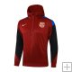 Chaqueta con Capucha del Barcelona 24-25 Rojo