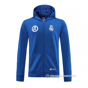 Chaqueta con Capucha del Real Madrid 22-23 Azul