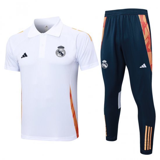 Conjunto Polo del Real Madrid 2024-25 Blanco - Haga un click en la imagen para cerrar