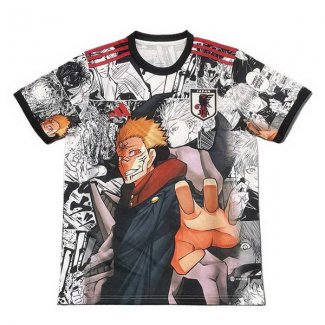 Tailandia Camiseta Japon Anime 25-26 Blanco Negro