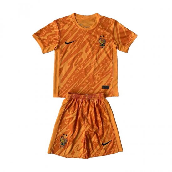 Camiseta Francia Portero Nino 2024 Naranja - Haga un click en la imagen para cerrar