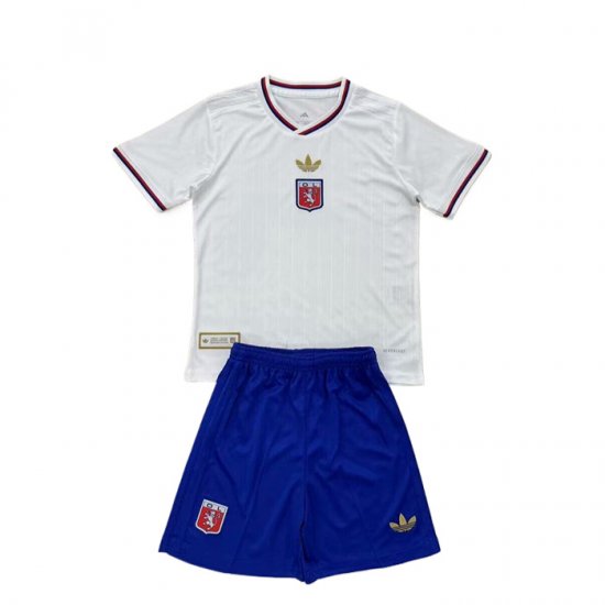Camiseta Lyon Anniversary Nino 24-25 Blanco - Haga un click en la imagen para cerrar