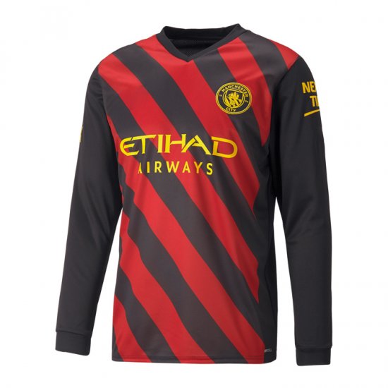 Camiseta Manchester City 2ª Manga Larga 22-23 - Haga un click en la imagen para cerrar